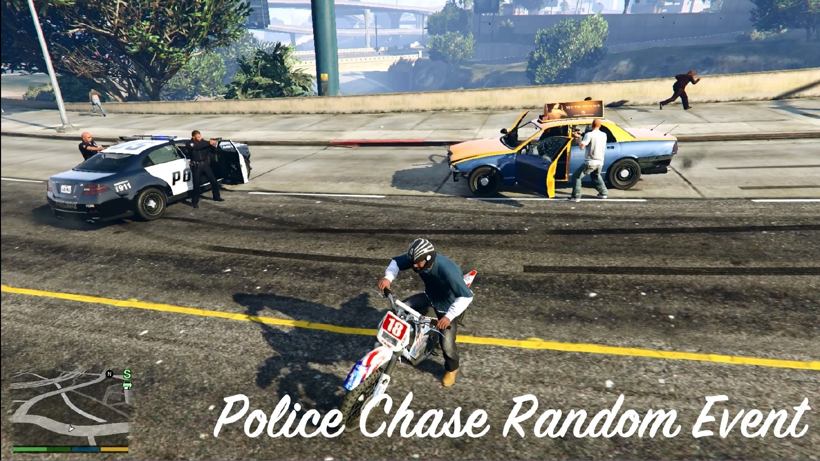 Скачать мод Police Chase Random Event для GTA 5