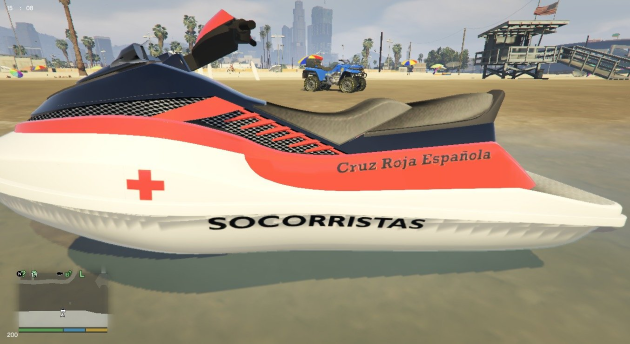 Moto de agua de la Cruz Roja Socorristas