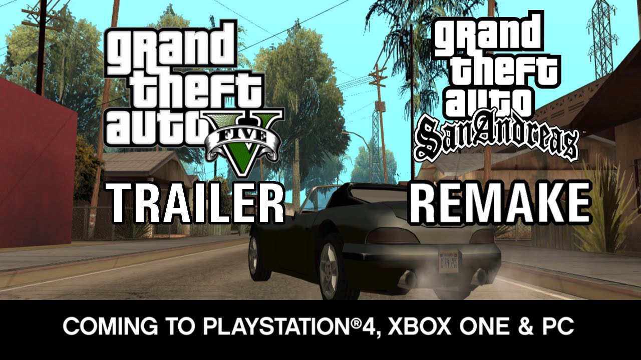 GTA V анонс PS 4, XBOX One и PC (Ремейк в GTA SA)