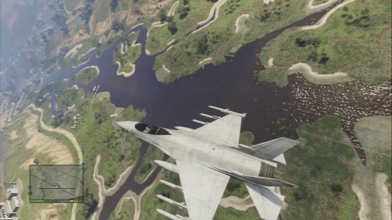 GTA V трюки на истребителе