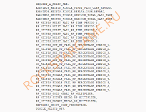 Детали ограблений