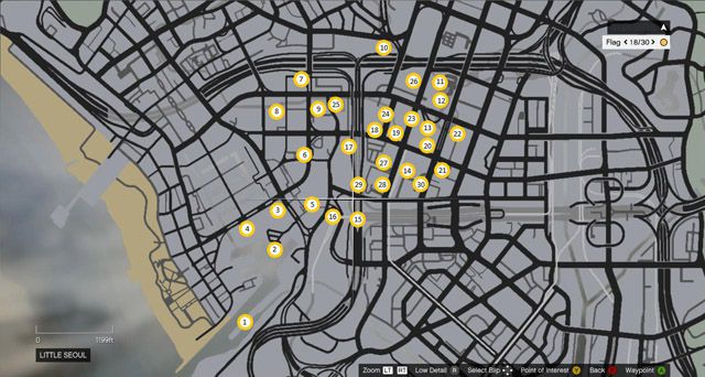 Сбор флажков в GTA 5