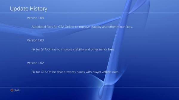Патч 1.04 для GTA 5 доступен для скачивания на PS4