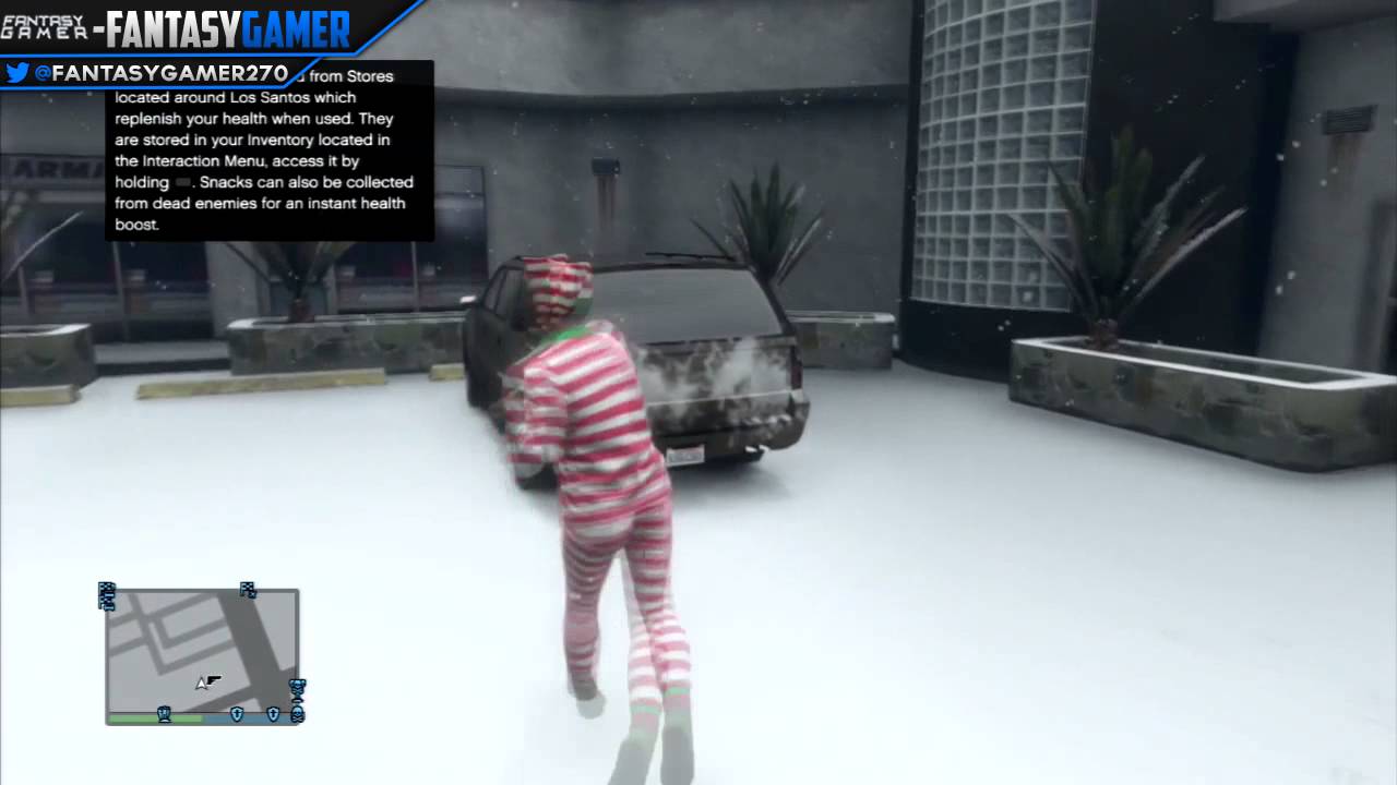 Геймплей с бросанием снежков в GTA 5 Online
