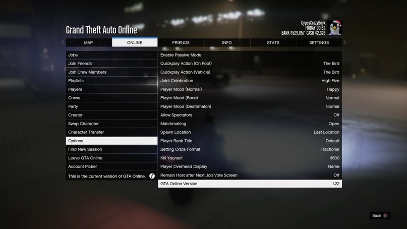 GTA Online: Патч – 1.22 для PS4