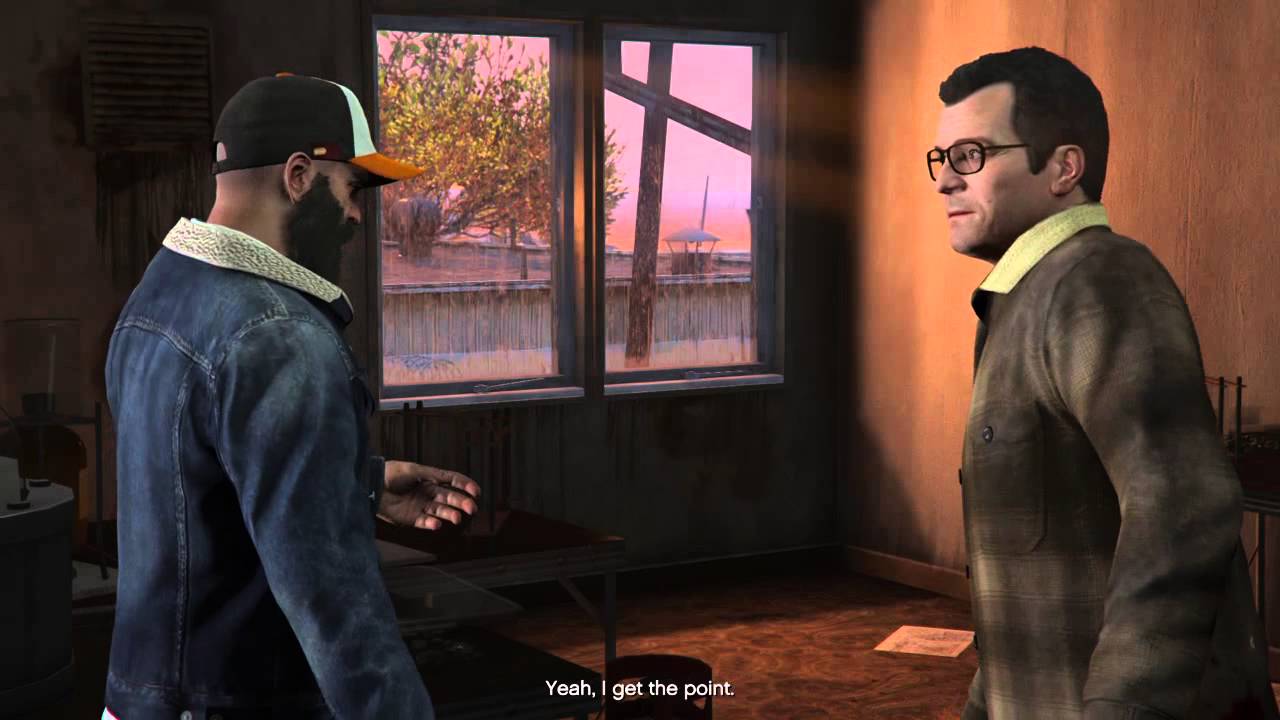 Полицейские безуспешно пытаются прервать кат-сцену в GTA 5