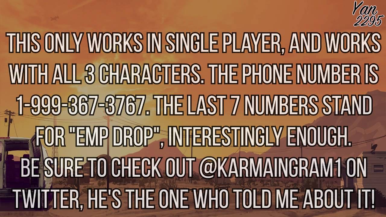 Странный номер телефона для GTA 5 активирующий взрыв в небе