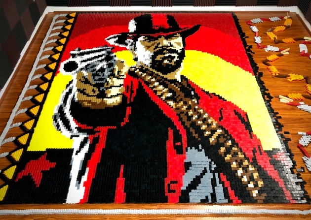 Red Dead Redemption 2: Инсталляция из костяшек домино